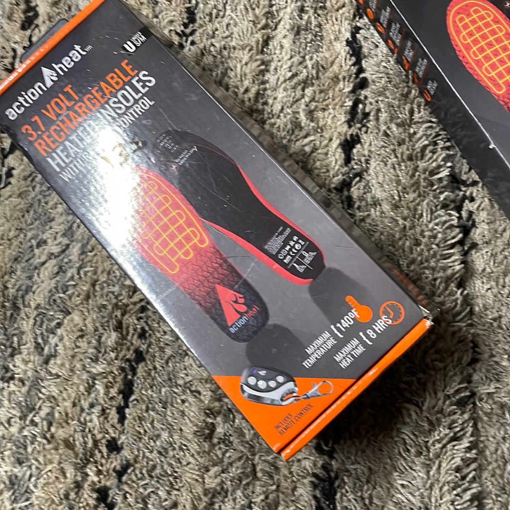 37 Volt Rechargeable Heated Insoles Brand New In The Boxs